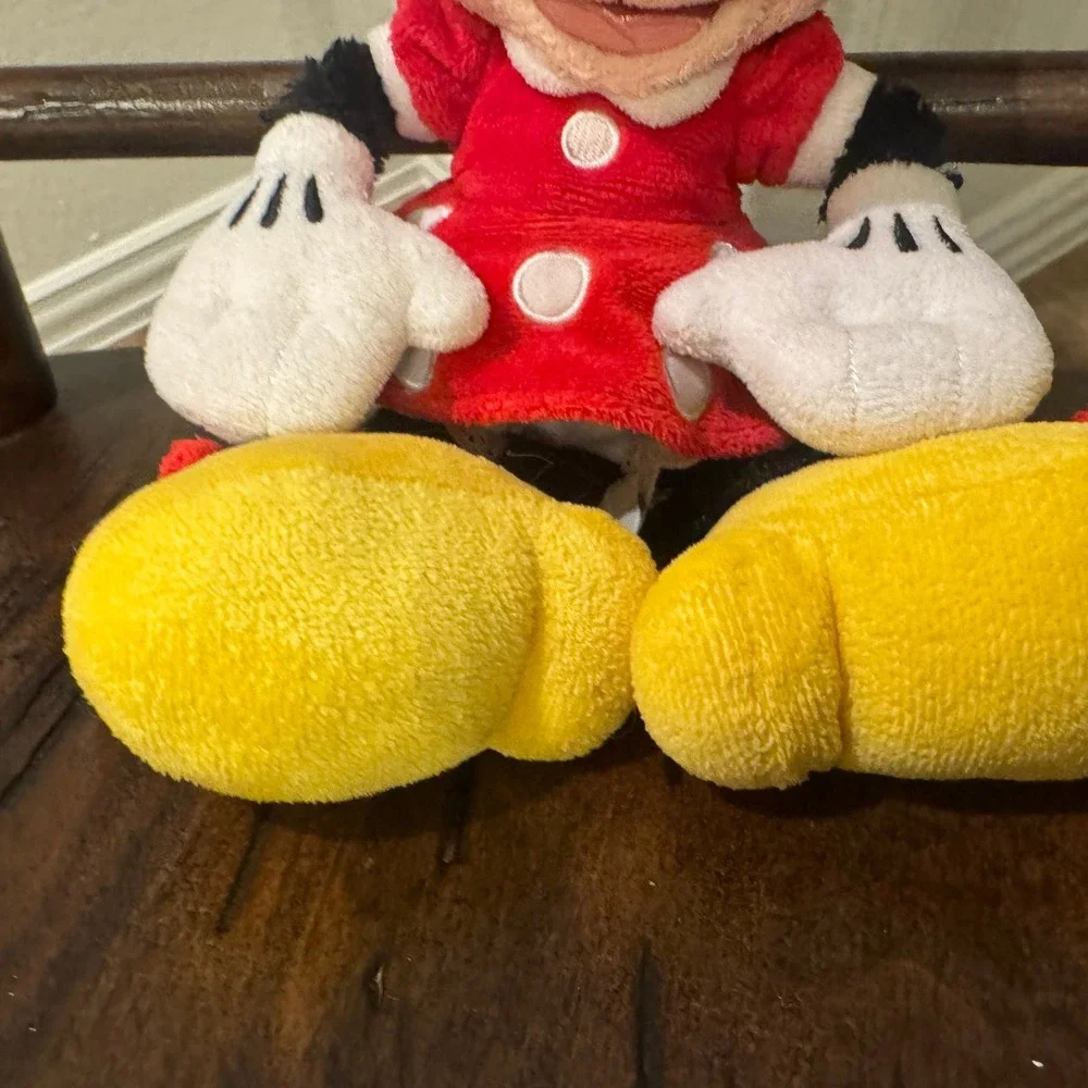Disney Minnie Mouse Plush Red Polka Dot Dress White Gloves Yellow‎ Shoes Toy